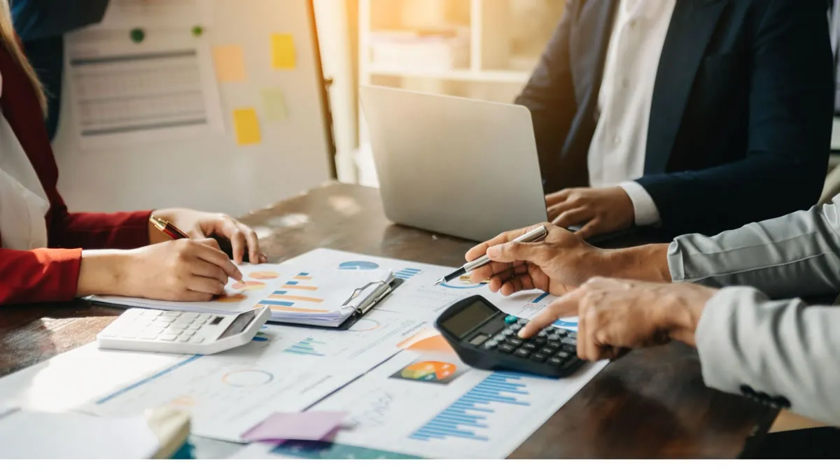 Business planning documents on a table